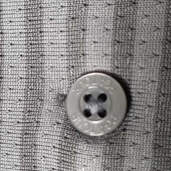 PGA Tour Air Flux Men's Polo Shirt XL  Gray Stripe Style PR4755 - Picture 11 of 12